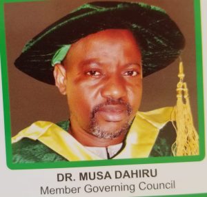 Dr. Musa Dahiru Internal Council Member